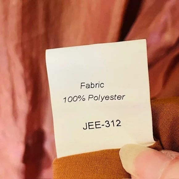 JessaKae Pixie Dress Puff Sleeve Ruffled Gown Bronze NWT Medium NEW - Picture 7 of 9